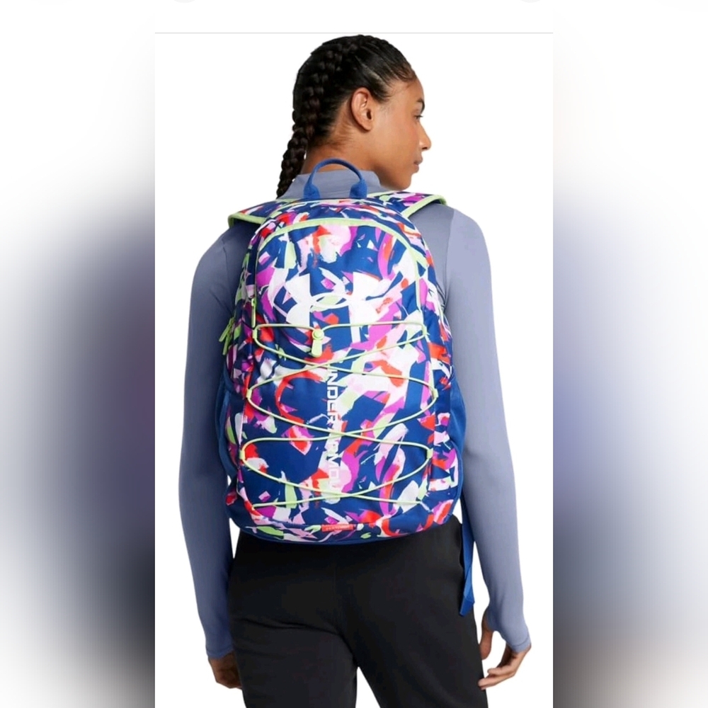 Under Armour Hustle Sport Backpack (433) Tech Blue / Tech Blue / White